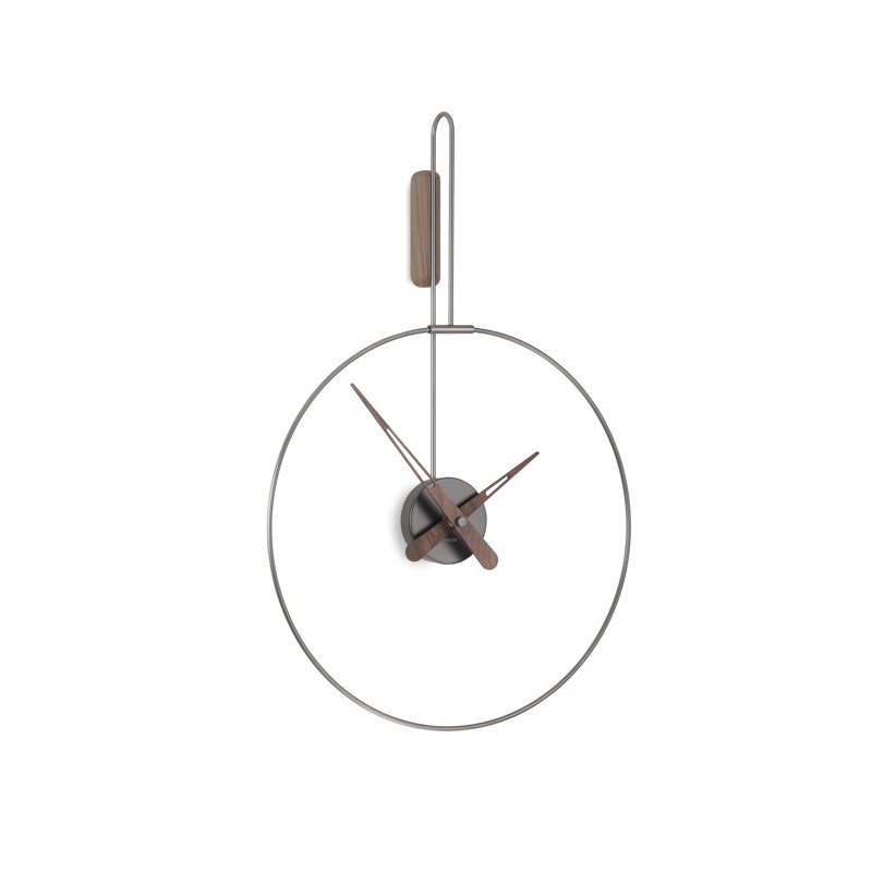 Metal Analog Wall Clock, Graphite