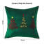 Housses de coussin décoratives en velours brodé, motif sapins de Noël, 45 x 45 cm-135967034