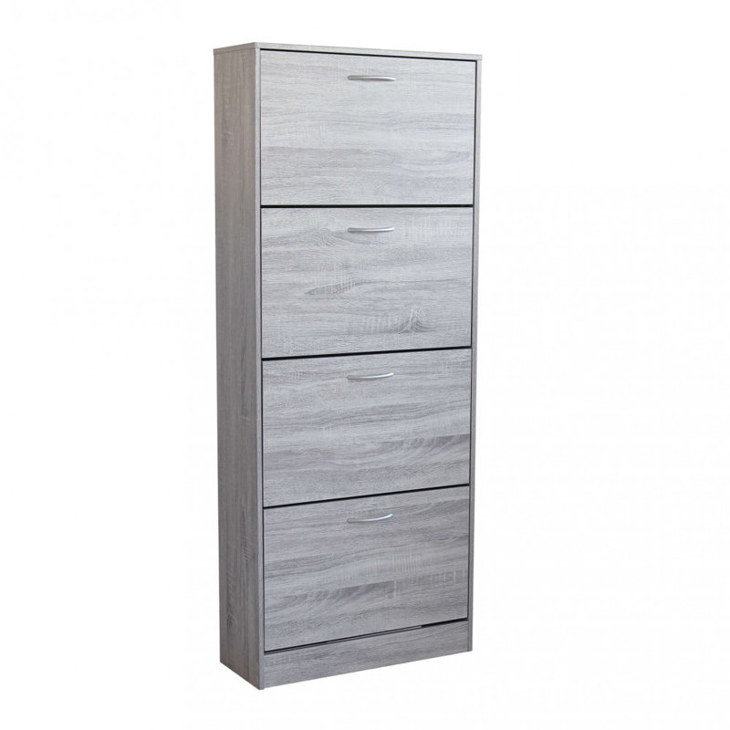 16 Pair Shoe Storage, Light Grey