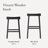 Maven Lane Vincent Wooden Kitchen Stool-655363866-655363858