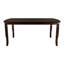 Table de salle à manger de style traditionnel avec placage de manguier et finition cerisier foncé, table en bois à 6 rallonges, rallonge, pièce