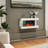Wall Mounted Led Electric Fireplace With Floating Mantel,Remote Control Adjustable Heat-164550679