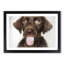 Chocolate Labrador Puppy in Abstract - Picture Frame Graphic Art Print-55680622-55680624