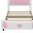 Twin Size Upholstered Platform Bed With Rabbit Shaped Headboard-1303150548