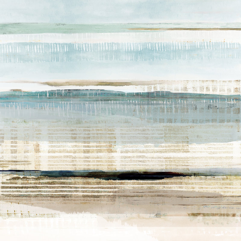 Water Marks II by Flora Kouta - Wrapped Canvas Painting, 30cm H x 30cm W x 3.8cm D