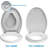 Soft-Close Round Toilet Seat with Removable Training Seat, Quick-Release Hinges for Easy Cleaning, Slow-Close & Non-Slip Design, Easy Installation