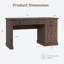 Bureau de direction 54 po avec tiroirs-classeurs et station de charge, bureau cannelé en bois pour le bureau personnel-1080268823