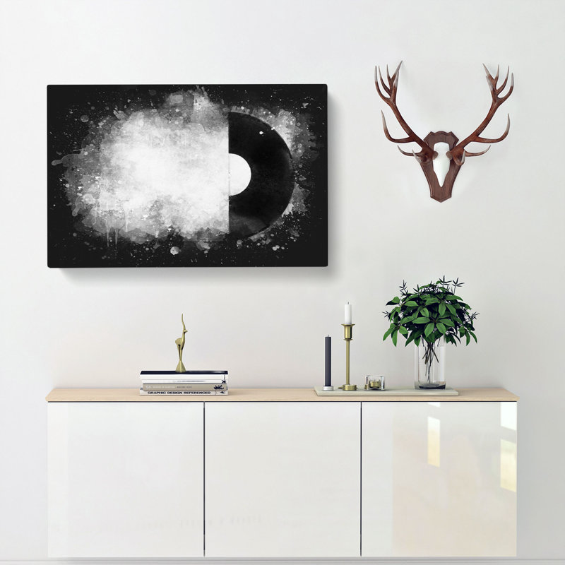 Vinyl Record - Wrapped Canvas Print, 35cm H x 50cm W x 3cm D