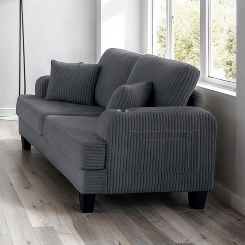Causeuse Mariya, Gris foncé