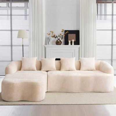 Boneless Mahwah 104.7‘’ Chenille L-Shape Sectional Sofa