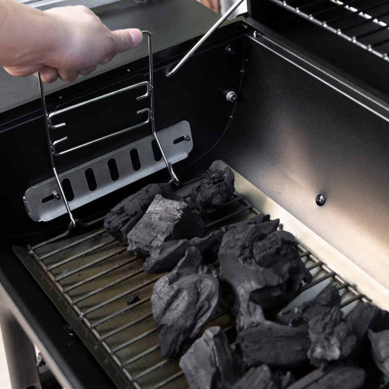 Nexgrill 29" Barrel Charcoal Grill with Side Shelf