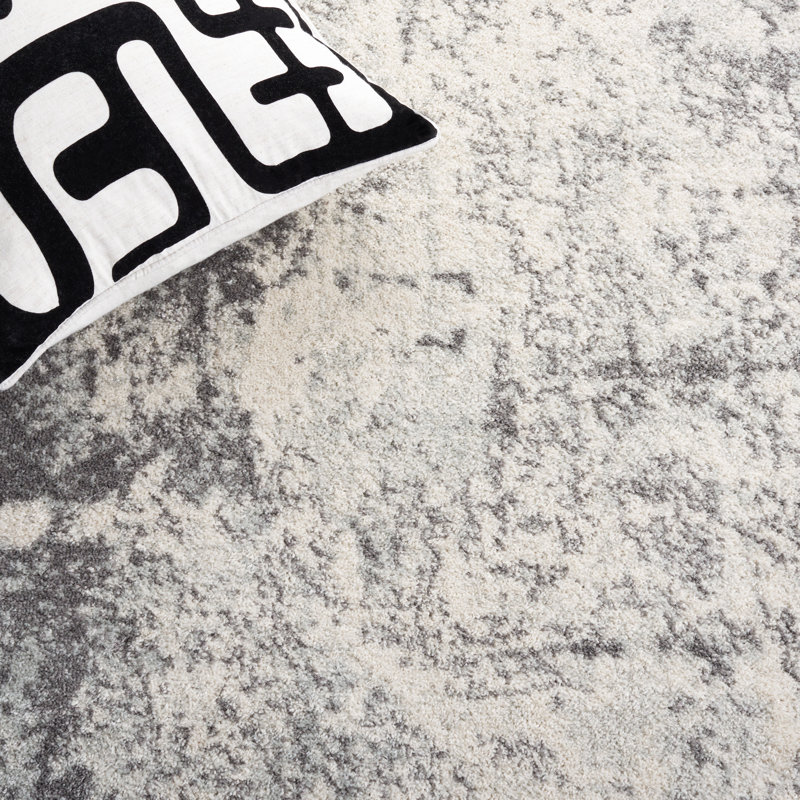 Tapis ivoire / gris Tulum 284, Carré 6 pi 7 po