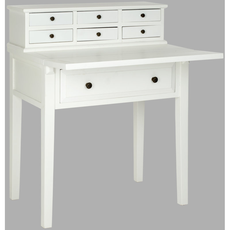 Bader Solid Wood Writing Desk, White