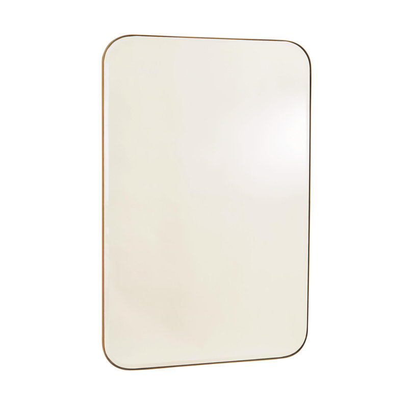 Banded Stainless Steel Rectangle Mirror