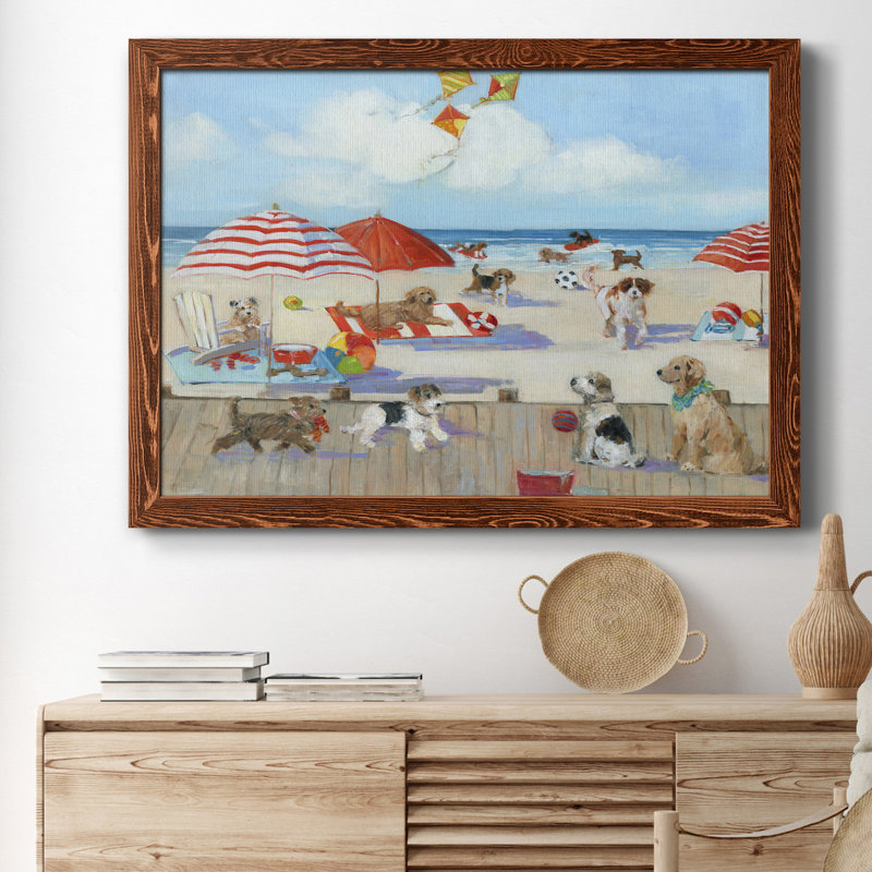 «Beach Bark Park II», reproduction d'art sur toile encadrée, H 31,5 po x l 23,5 po x P 1,5 po, Érable