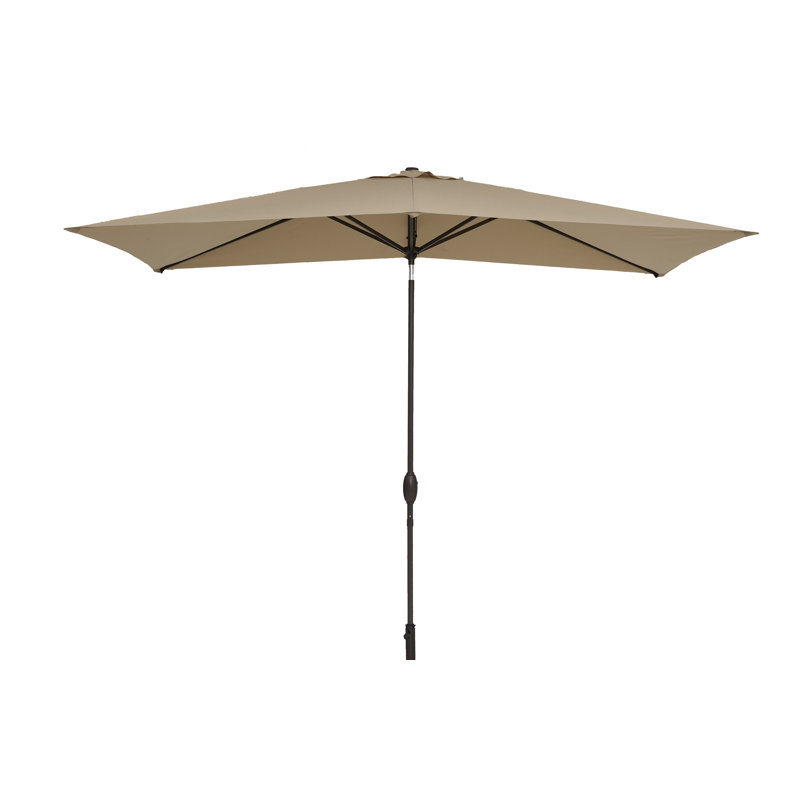 10 x 7 pi Parasol de marché rectangulaire pour l'extérieur en rouge, Sable