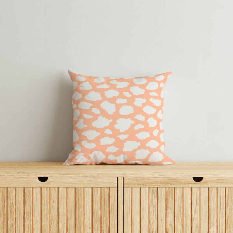 Coussin Animal Spot, Pêche / orange, H 20 po x l 20 po