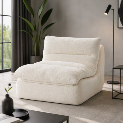 Canapé d'appoint rembourré, fauteuil moderne avec siège moelleux, canapé élégant pour le salon, la chambre à coucher ou le bureau