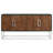 Milvin 4-door Wood Accent Cabinet Walnut and Black