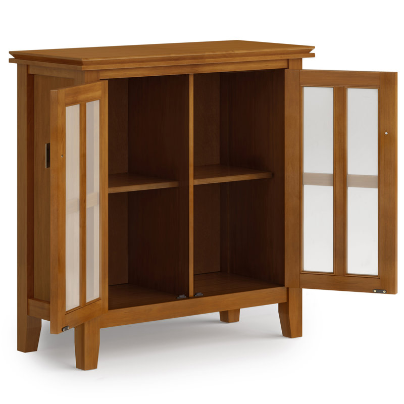 Armoire de rangement basse en bois Artisan, Marron clair