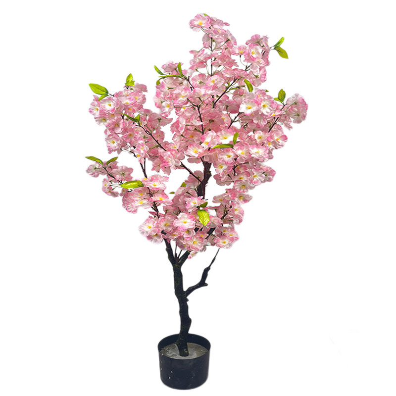 Cerisier artificiel 3,94 pi / 4,92 pi, grandes plantes en pot de cerisier en pot