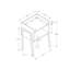 Modern Side Table In Brown - 2 Rectangular, Black Metal Legs, All Sides Finished Accent Finish, Legs With Adjustable Feet
