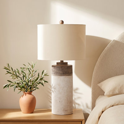 Knollwood Concrete and Linen Table Lamp