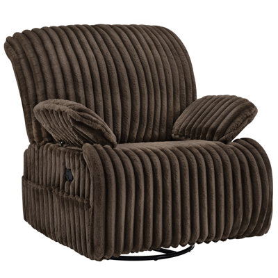 Corduroy Upholstered Manual Living Room Recliner