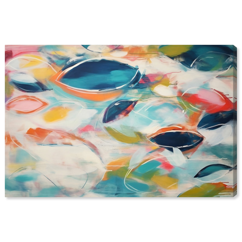 Aquarium Florabell avec bulles sur toile, H 24 po x l 36 po x P 0,8 po