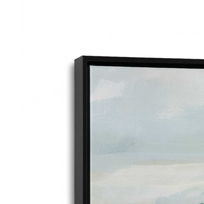 Impression sur toile Soft Coastal Layers II, H 24,75 po x l 36,75 po x P 1,75 po, Cadre flottant noir satiné, 1
