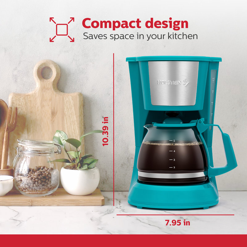 Cafetière 5 tasses Holstein Housewares, Teal