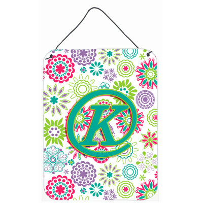 « letter floral initial » par denny knight, impression sur plaque