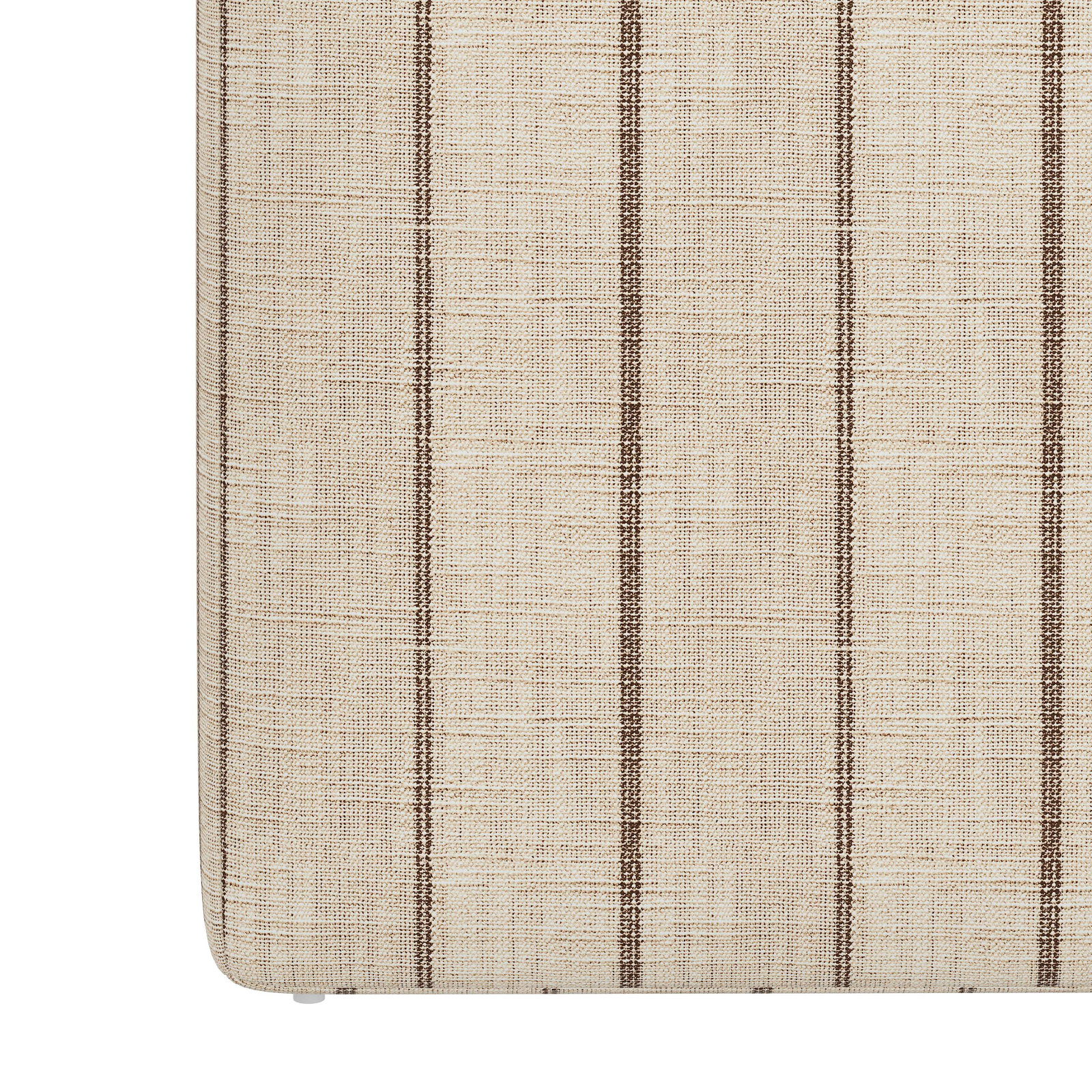 Era Upholstered Ottoman, Fritz Charcoal Stripe