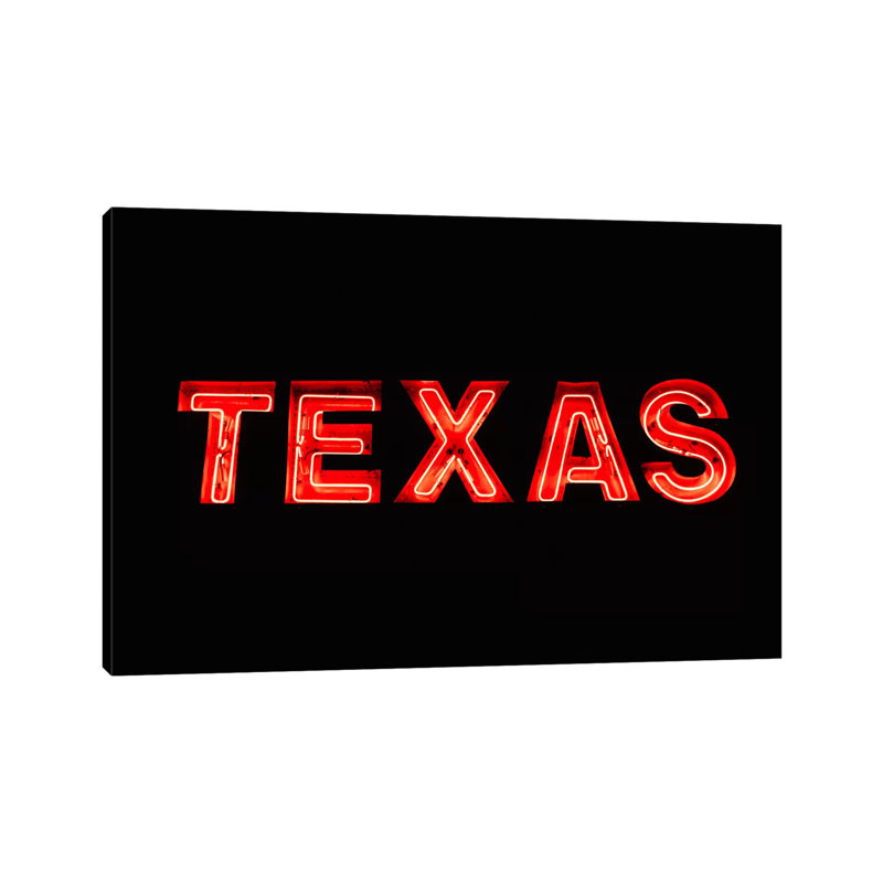 Texas Neon by Bethany Young - Print on Canvas, 66.04cm H x 101.6cm W x 1.91cm D, Wrapped Canvas