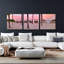 «Pink Beach» par Dennis Frates, art mural en verre acrylique, ensemble de 3 pièces, 72 po x 24 po-101614490