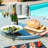 Balcom 8 Seat Round Rattan Fire Pit Dining Set - with Lazy Susan