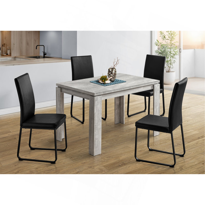 Dining Table, 48" Rectangular, Small, Kitchen, Dining Room, Laminate, Contemporary, Modern, Gray