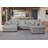 Errett Upholstered 5-Seat Roller Arms Cloud Corner Sectional Sofa-1323081015
