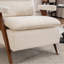 Chaise d'appoint rembourrée de style Mid-Century avec pieds en bois massif-1640241562
