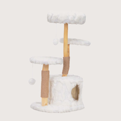 Modern Cat Tree Natural Branch Cat Tower Luxury Cat Condo Indoor Cat Furniture Kitten Cat Gift