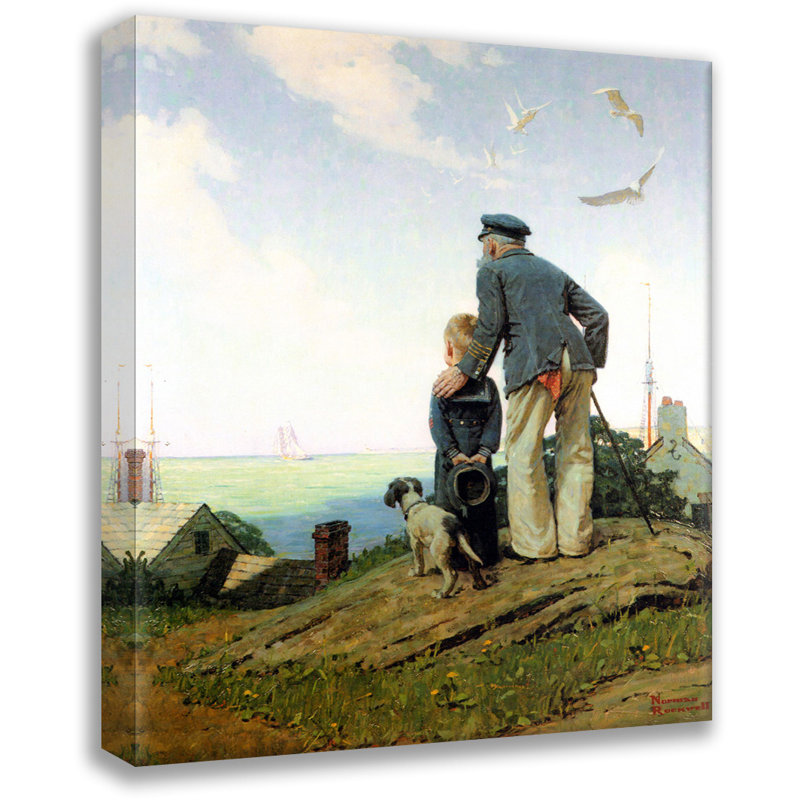 «The Stay at Homes» par Norman Rockwell, toile tendue avec châssis, H 18 po x l 13 po