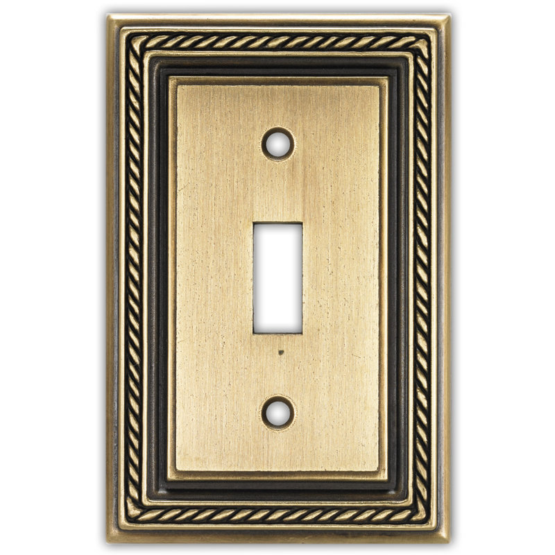 Nautica 1-Gang Toggle Light Switch Wall Plate, Gold