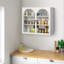 Armoire murale moderne à deux portes en verre avec rangement à trois niveaux-105708265-105708266
