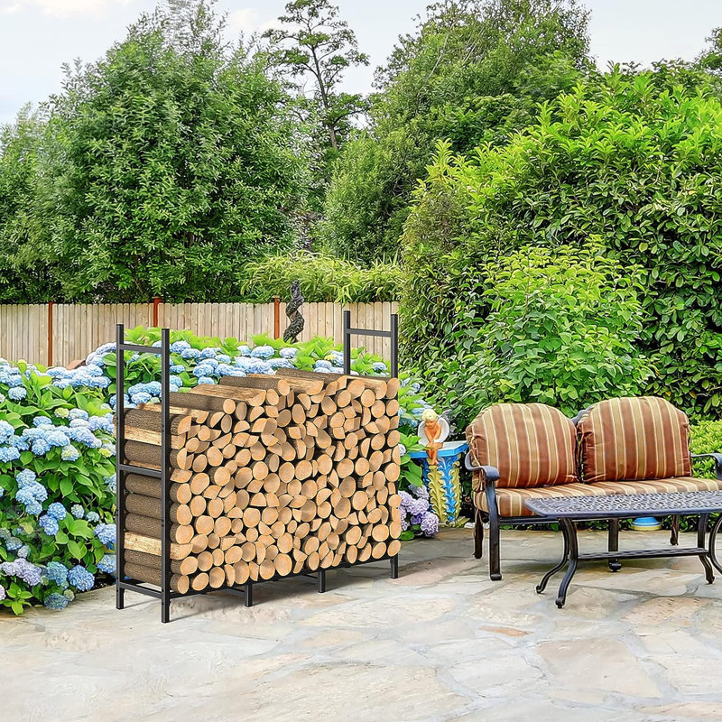 Barberio 49.2'' W Metal Log Rack