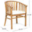 Ensemble repas d'extérieur en bois d'acacia 6 places avec coussins, finition et crème