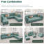 Ensemble de salon modulaire à 3 bras courbés avec rangement Zendajas-87909480