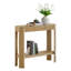Console cannelée en bois massif - Table d'entrée moderne de 36 pouces avec tablette de rangement - Mobilier de salon à assembler facilement derrière le canapé, le vestibule ou le couloir (chêne clair)-1132081604