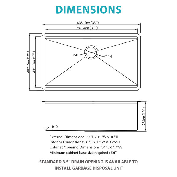 Dimensions du produit
