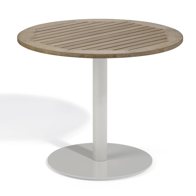 Travira Outdoor Round Bistro Table, 24" W x 24" L, Tekwood Vintage