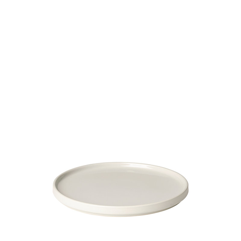 Pilar 8" Dessert Plate, Moonbeam/Cream